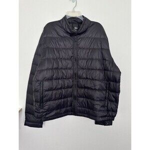 Alo Yoga Aspen Down Puffer Jacket Quilted Long Sleeve Black Full Zip Men's 2XL